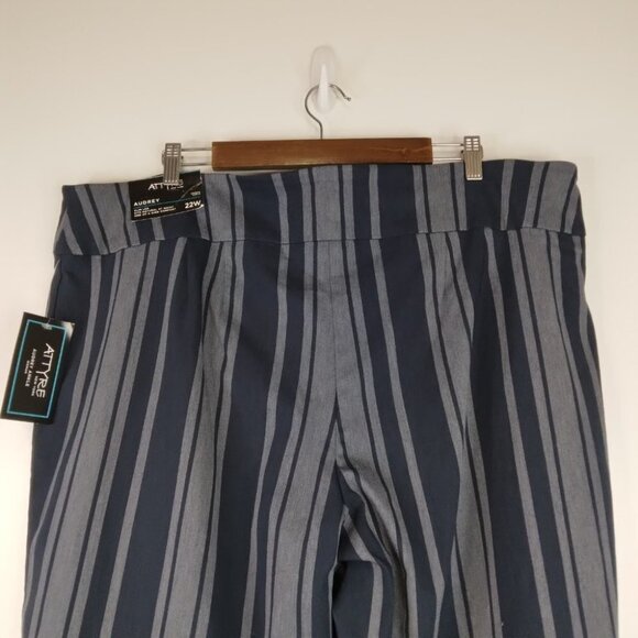 Attyre New York Audrey Pull On Ankle Striped Pants Size 22. NWT - Picture 4 of 8